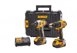 DEWALT Combi Drill & Impact Driver Twin Pack, 1 x 4.0Ah & 1 x 5.0Ah Li-Ion 18V £229.99